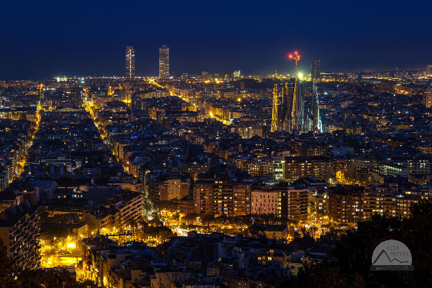 Barcelona night view